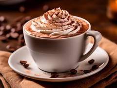 달달한 핫초코에 휘핑크림 추가