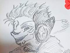 스쿠나 손그림 낙서