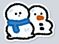 [굿노트] 눈사람 만들자 스티커 (테두리 O)