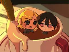 [커미션] 코코아 속에서 소중한 페어를 잃어보세요