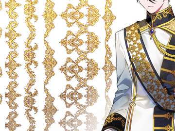 로맨스 판타지 복식 문양 브러쉬 7종 [4탄]