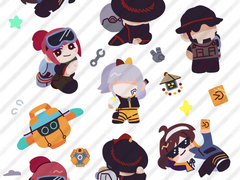 산나비 굿즈 도안 배포 (스티커, 키링, 아크릴뱃지, 코롯토)