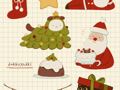 다꾸야끼의 크리스마스 스티커!