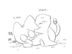 고양이와 수달 (낙서,리퀘)1