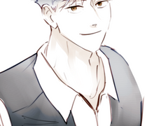 써리피스 입은 쿨홀오