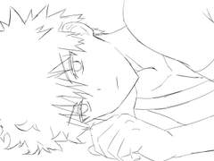 누워서 빤히 쳐다보는 캇쨩