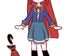 붉은 양산의 소녀