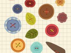 단추를 담은 스티커!