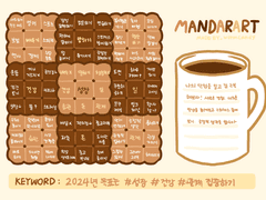 2024 만다라트 템플릿 (굿노트, 아이패드, 다이어리 활용 가능)
