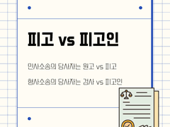[법률용어] 피고와 피고인