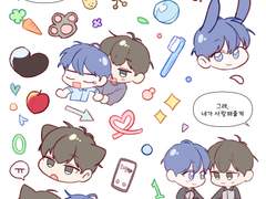 깜돌 스티커 도안 무료배포