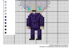 십자수 도안 - 주술회전 고죠 사토루 Satoru Gojo