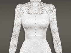 [Atelier Lena] High Lace Slim Dress