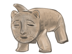 굿노트 스티커용 오나라 청자와 진묘수