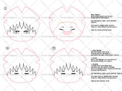 태웅백호/루하나 / 10cm 인형 얼굴패턴