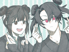 만두머리와 머리끈