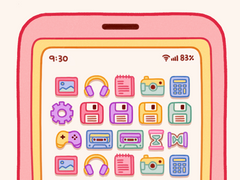 [월페이퍼] Z플립 피처폰 감성 월페이퍼