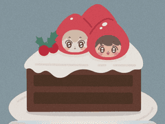 마크 해찬 크리스마스 케이크 배경화면 공유