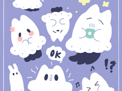 [냐고] 부유하는 냐고 스티커 무료 배포