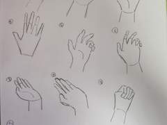 손, 발 그리기 과제그림