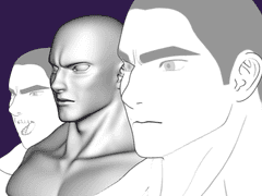 30개의 파츠를 움직이는 3D헤드_type [D]_muscular