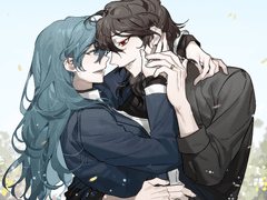 흩날리는 꽃들 사이 너와 나