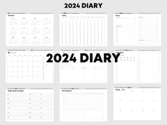 굿노트 2024 다이어리 - 디지털 하이퍼링크O