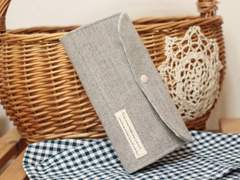 핸드메이드 민트체크 장지갑