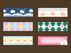 [굿노트 스티커] 포근 말랑 마스킹 테이프 스티커