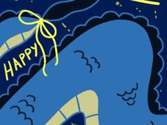 청룡의 연하장 : 엽서