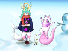 walkin in the winter snow