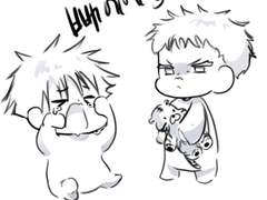 어린고죠랑 후시구로가 투닥투닥하는 만화