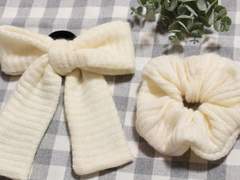 핸드메이드 니트 머리끈