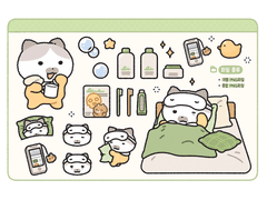 ˚₊🌙 🜚 *· 굿나잇 하냥~ 스티커 | 아이콘&굿노트용