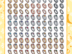 악세사리 반지 도트 소재