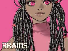 [ 웹툰, 일러스트 소재 ] 브레이드 헤어 (땋은머리) 브러쉬