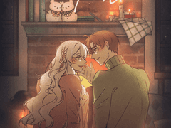 벽난로 앞에서 나란히