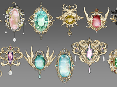 [리뉴얼]로판,중세판타지 장신구 [브러쉬] 소재 12종 Ver. 4