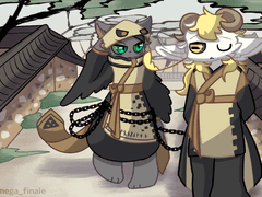 고양이 목에 사슬 달기