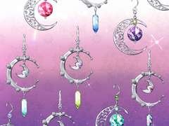 [심플 소재] 어디서나 착! 붙는 실버 문 귀걸이 A (10종)