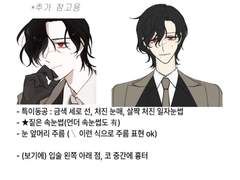 흑백타입 흉상 포인트채색