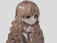 [웹툰 소재/ 클스 브러쉬] 곱슬곱슬 헤어 브러쉬 4종