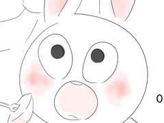 작업하는 막내아기토끼 만화