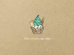 [배경화면] 민트 컵케이크 아이폰 배경화면