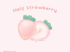 CHOMI│ios 딸기반쪽 카카오톡 테마 - 아이폰