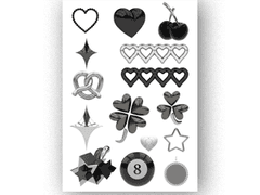 (굿노트) Y2K 무채색 심플 스티커