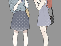 [ 웹툰, 일러스트 소재 ] 사진찍는 엑스트라2명 화상소재