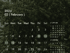 2024년 2월 달력 배경화면 (무료 공유)