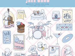 눈사람 재즈 밴드 굿노트 스티커