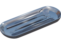 [3d 클튜 소재] 치아 케어 세트 (치과,치경,핀셋,스케일러)